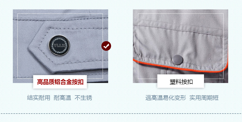 換色夏季滌棉細斜短袖工作服FY613