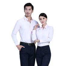 純棉時尚淺粉翻領精品襯衫ZL0019