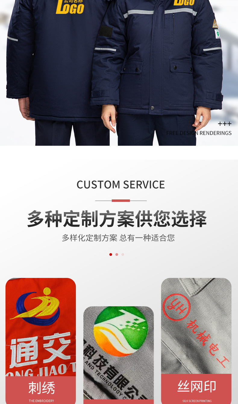 8896冷庫(kù)冷鏈專用防寒棉服